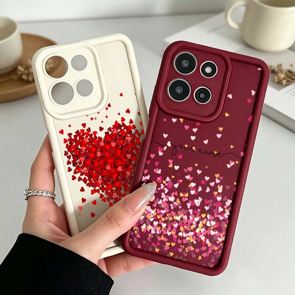 Innovative Heart Pattern For Motorola Moto G86 G85 G56 G35 G34 G32 G24 G06 G05 G04 Edge 70 60 50 Fusion Phone Case Cover