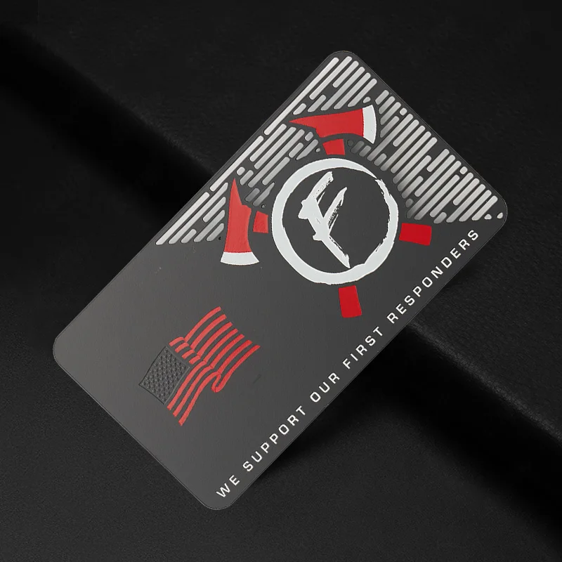 

First Responders Support Metal Cards Custom Design Durable Aluminum Card