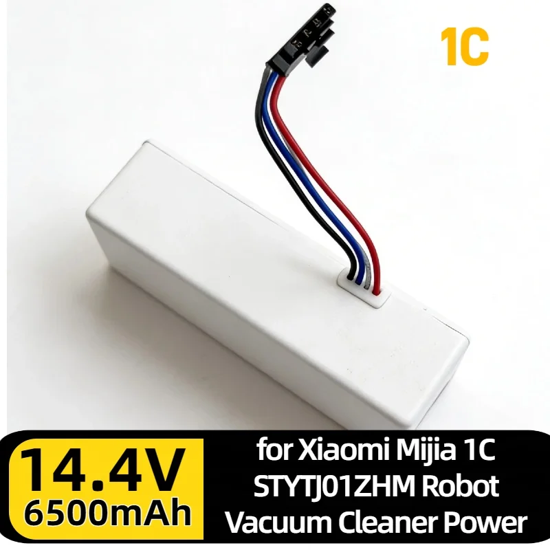 

14.4V Li-ion Replacement Battery Pack – 6500mAh ,for Xiaomi Mijia 1C STYTJ01ZHM Robot Vacuum Cleaner Long Runtime Supply