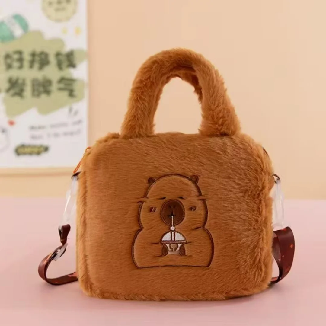Anime Sanrio Kuromi Capybara Handtasche My Melody Cinnamoroll Plüsch-Kosmetiktasche Hello Kitty Reise-Aufbewahrungstasche Damen Spielzeug Geschenke – Detail 17