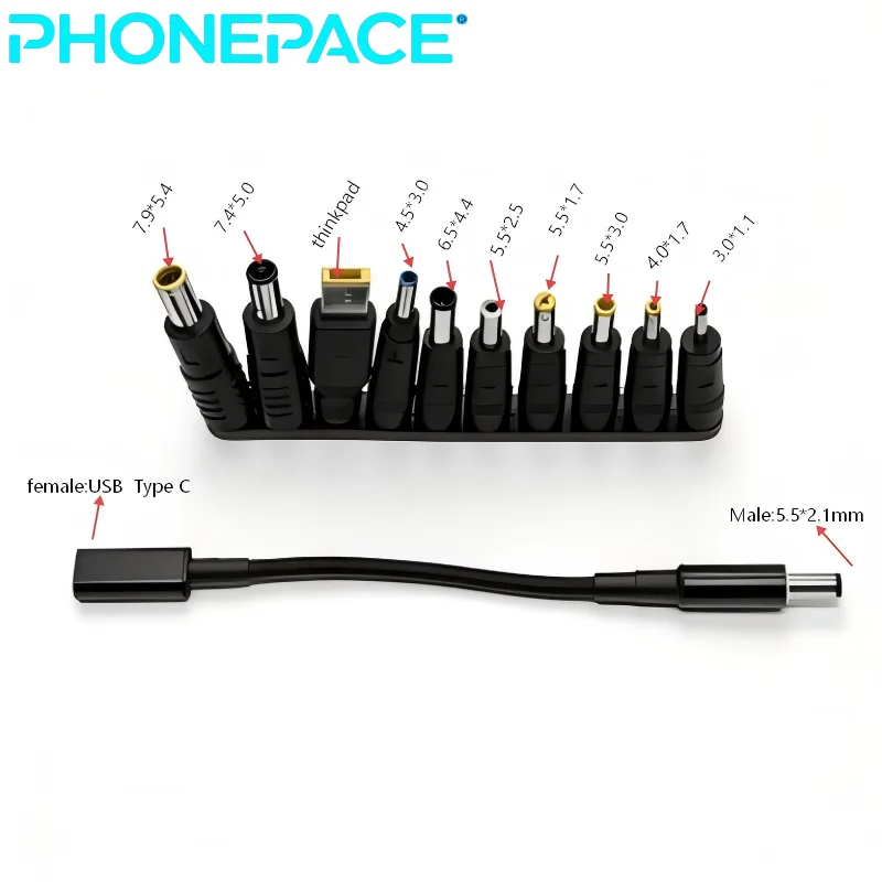 65W USB Type-C Universal Laptop Charger - Power Adapter Cable Cord For Notebook Charging Jack