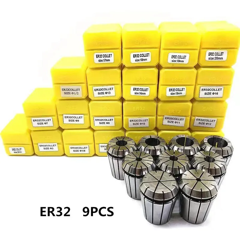 1Set ER Collet ER8 ER11 ER16 ER20 ER25 ER32 Spring Collet Precision 0.015mm CNC Milling Tool Holder Engraving Machine Lathe