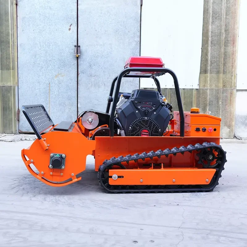 Remote control start remote control lawn mower, mini remote control robot lawn mower with snow remover