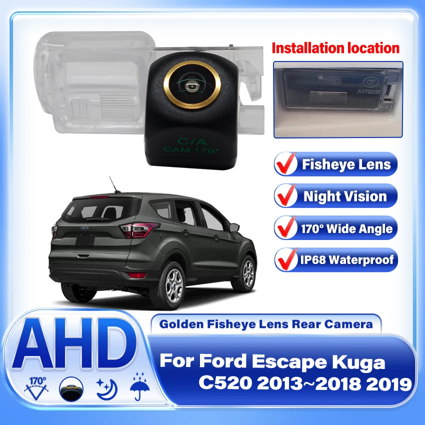 

Автомобильная камера заднего вида 1080P для Ford Escape Kuga C520 2013 ~ 2019 для Sync 2 3 2013 ~ 2016 парковка AHD CCD ночного видения