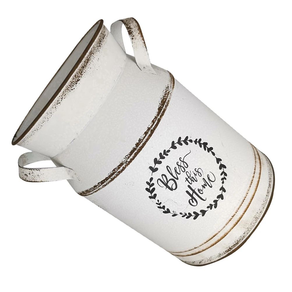 

European Style Milk Can Flower Pot Vase Decorative Floral Arrangement Holder Bouquet Table Centerpiece Home Ornament Artistic