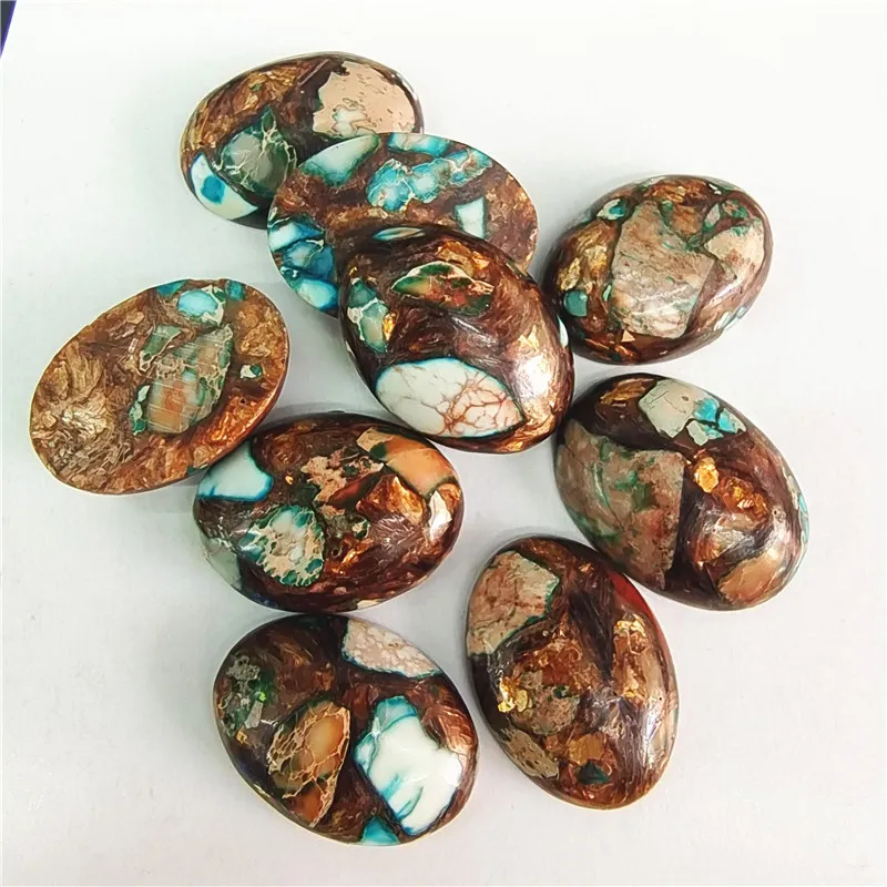 5PCS Hot Imperial Jasper Gemstone Cabochons 18X25MM Oval Shape DIY Jewelly Accessories Top Fashion Good FOr YOUR