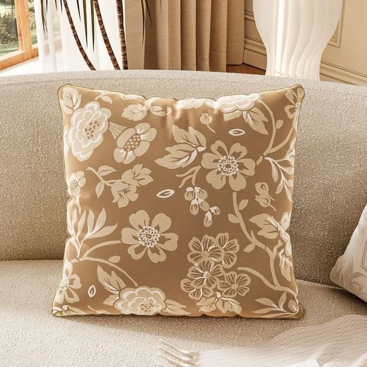 Plant flowerelk sofapillow cover living room cushion cover bed and breakfast decoration lunch break bay window square pillowcase