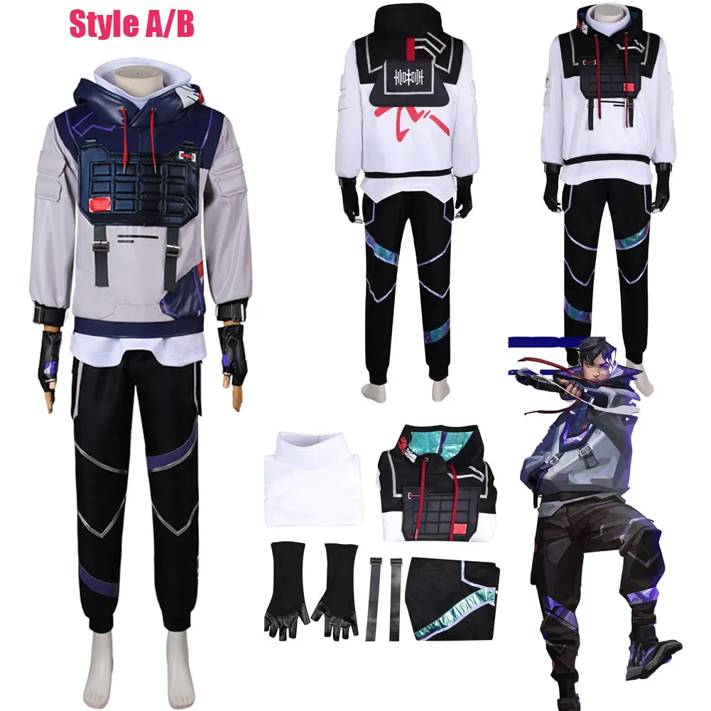 Game Valorant Impasse Iso Gekko Kiljoy Deadlock Cosplay Kostuum Volwassen Mannen Golves Outfits Mannelijke Rollenspel Fantasie Mooie Kleding