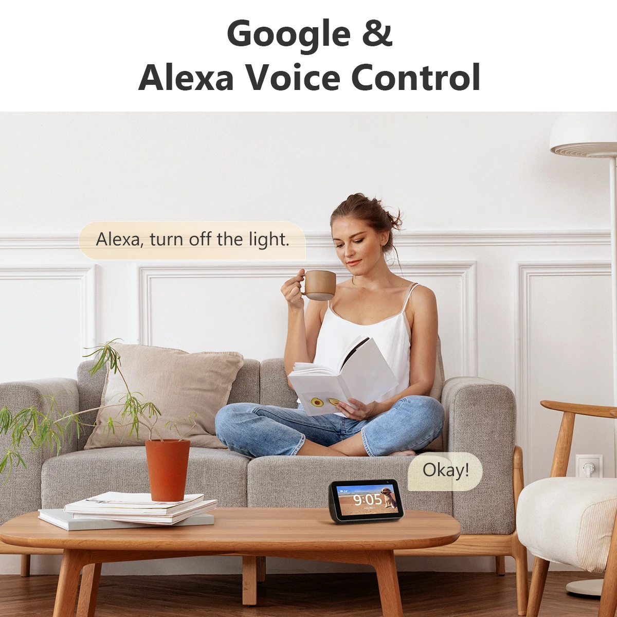 Enchufe Inteligente WiFi Imou 10A – Compatible Con Alexa Y Google Home – Control Por Voz Y App – Bronce