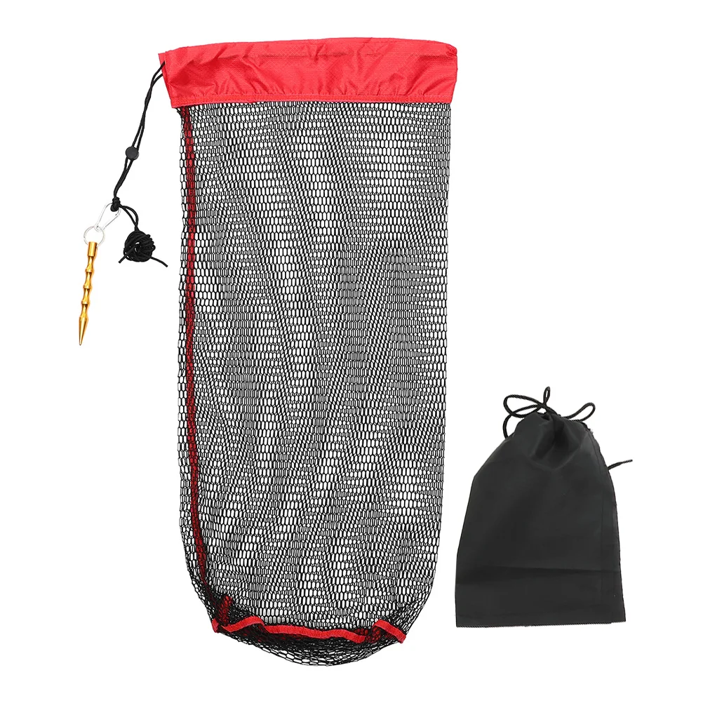 

Portable Fishing Mesh Bag Wear-Resist Fish Storage Net with Drawstring for Fish Catching Foldable Mesh Bag Easy to Carry Fish St