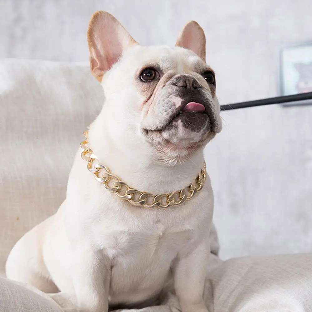 Electroplating Premium Small Dog for French Bulldog Cat Accessory Puppy Pet Chain Dog Necklace Dog Gold Chain Cat Collar