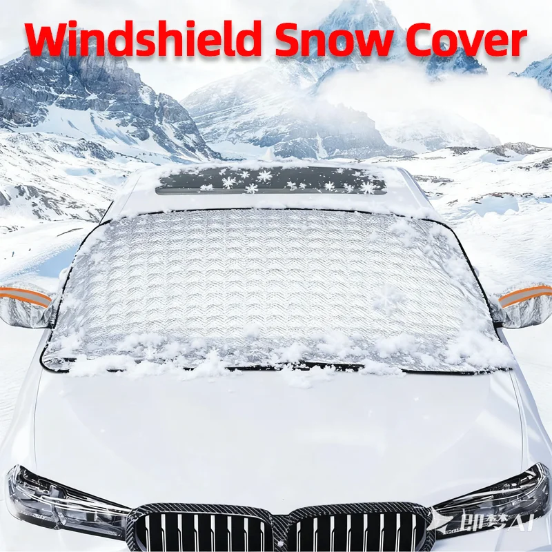 

Winter Car Windshield Snow Sun Shade Waterproof Protector Automobile Magnetic Cover Car Front Windscreen Cover Cars & SUVs,1PCS