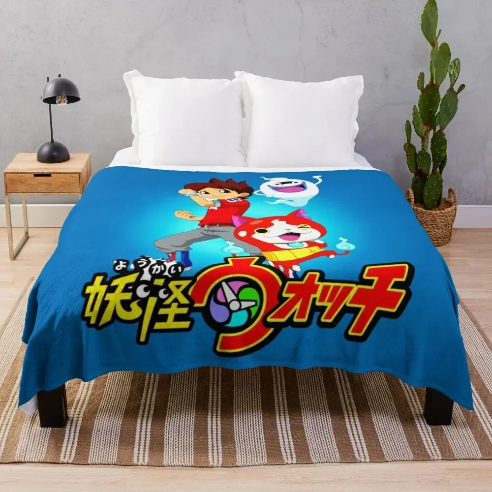 Copy of Yokai watch Throw Blanket Sofas Luxury Designer Softest Blankets