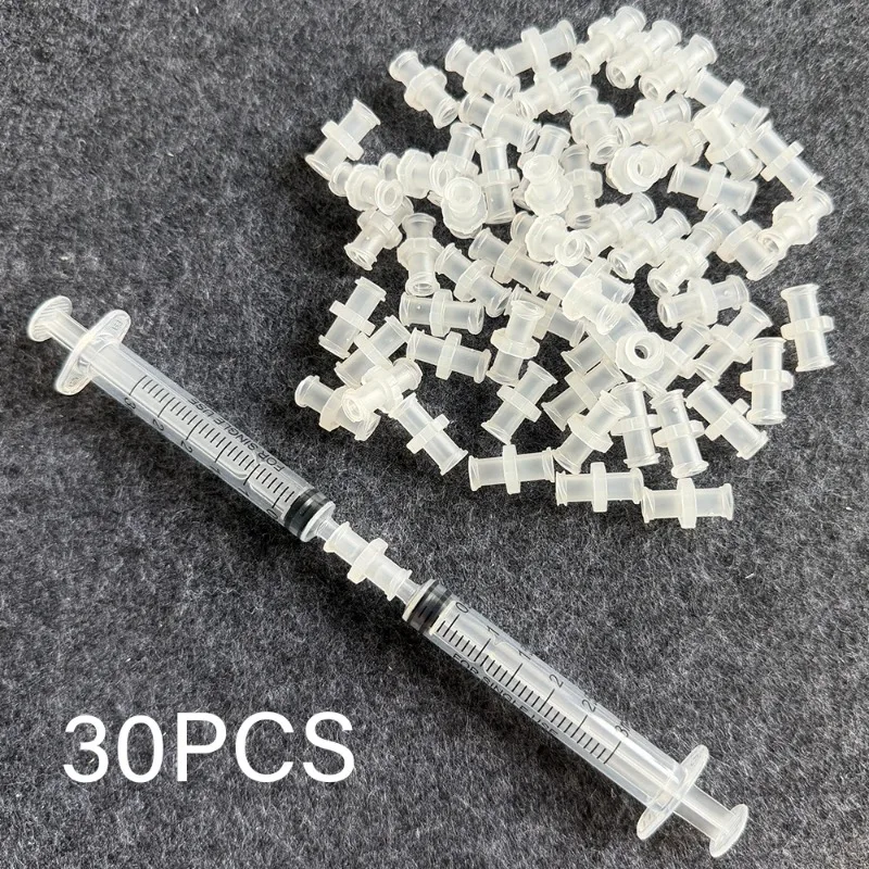 Applicable30 Luer Lock Connectors, Luer Lock Adapters, For Liquid Transfer, Laboratory Syringe To Injection Bottle Liquid Transf
