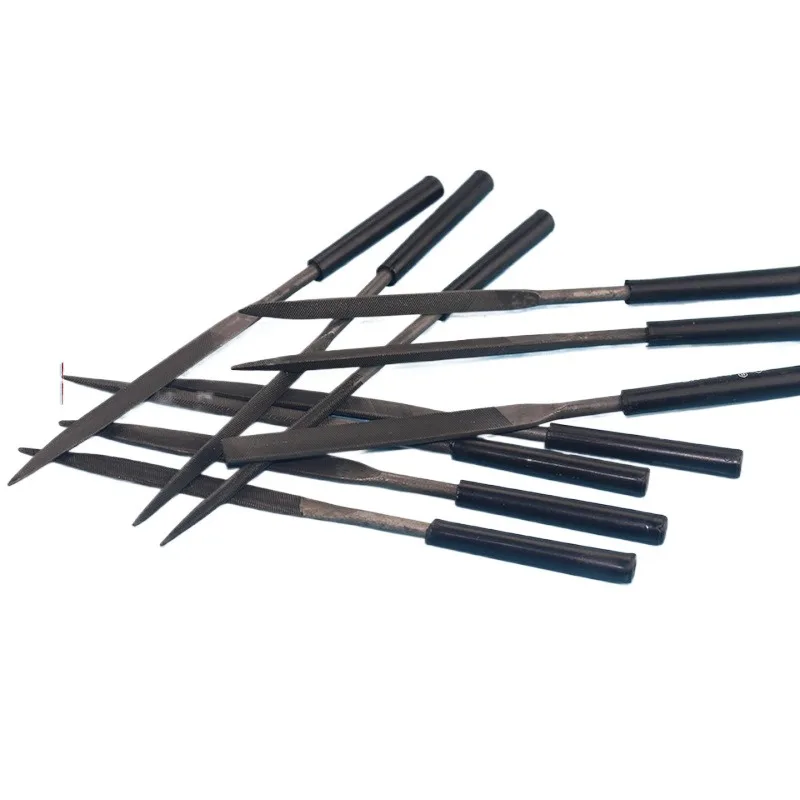 10Pcs Assorted Needle File Set for Metal & Bodhi Polishing, Flat Half Round Square Triangle Files