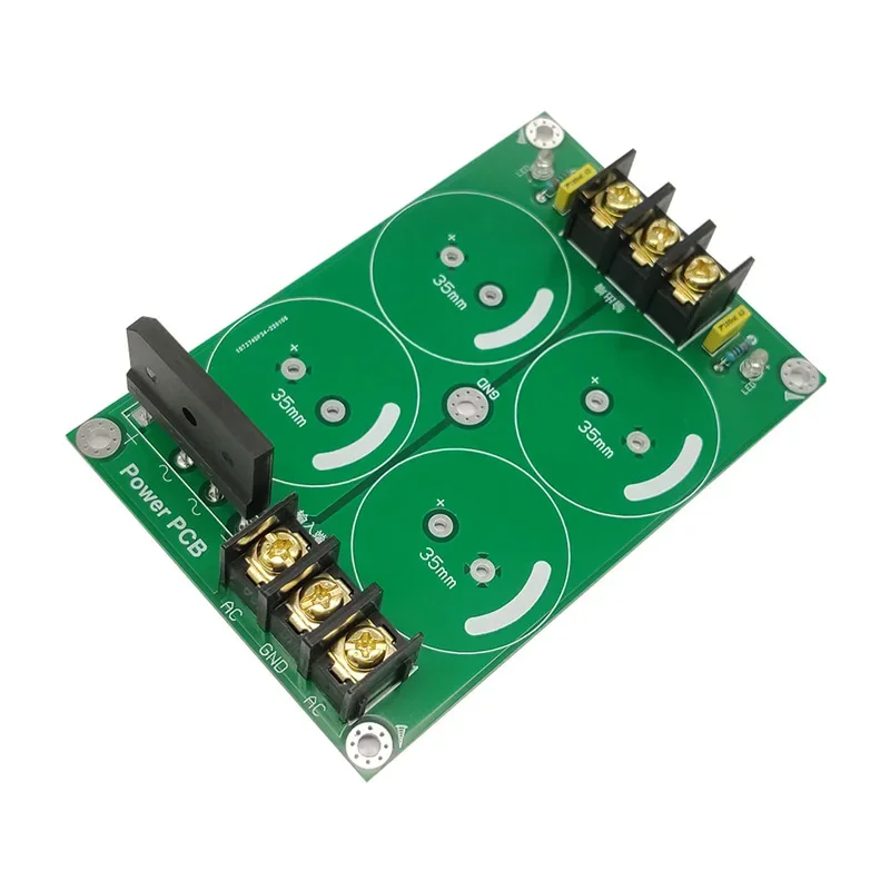 DLHiFi High Power Single Bridge Capacitor Rectifier Filter Power Board 20A 35mm 4-bit Double Voltage For HiFi Audio Amplifier