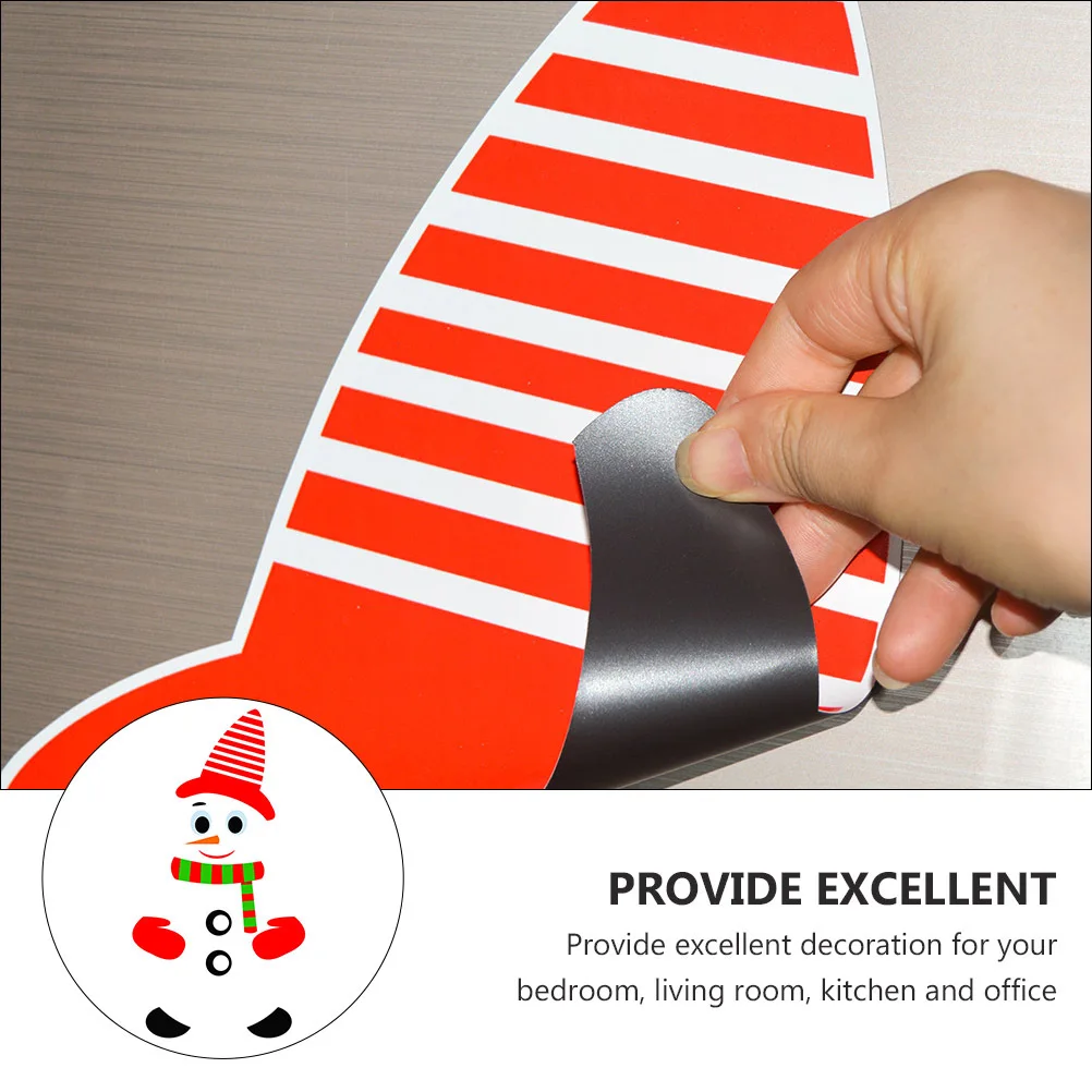 

1Set Christmas Snowman Refrigerator Magnet Waterproof Sticker Magnetic Fridge Decoration PVC Decal Fridge Sticker