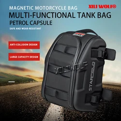 Bolsas para tanque de combustible de motocicleta, bolsas magnéticas para SILLÍN de motocicleta, bolsas de carreras para BMW R1200gs, R1250gs, Honda, Kawasaki, Triumph, color negro