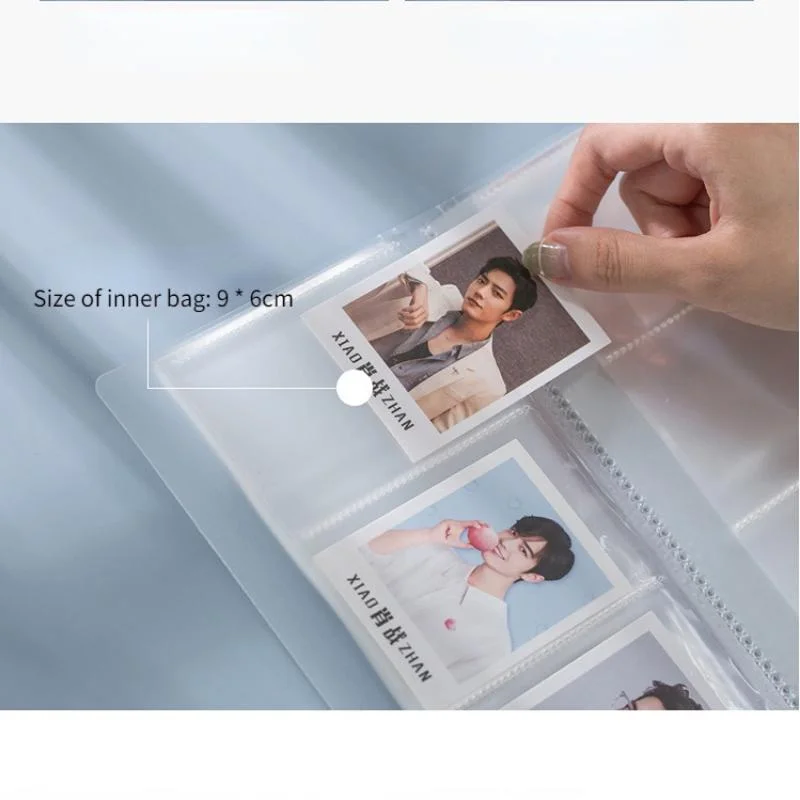 Pocket Mini Photo Album Transparent Album Photo Card Holder Mini Album Storage Collect Book Card Train Ticket Album