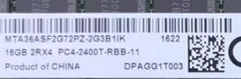

Для Micron 16 ГБ DDR4 DIMM REG ECC 2RX4 PC4-19200 MTA36ASF2G72PZ-2G3B1