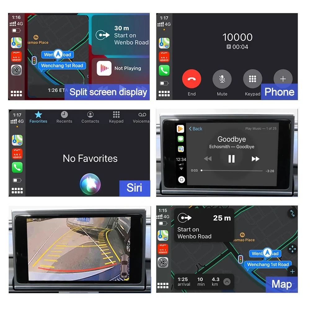Drahtlose Carplay Android Auto Verlustfreie Installation Interface Für Audi A3 A4 A5 Q2 Q5L Q7 2014-2018 Hinten Kamera auto Spielen Modul – Detail 6