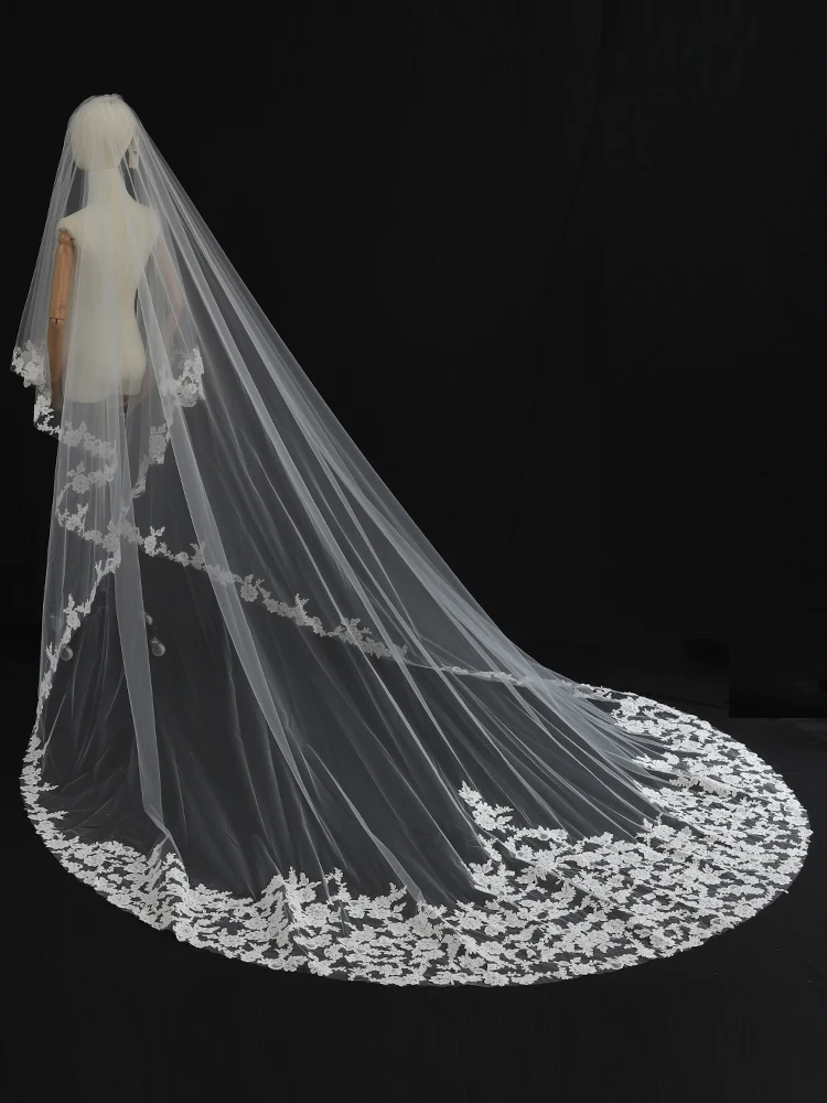 Bridal Lace Lone Cathedral Wedding Bride Veil