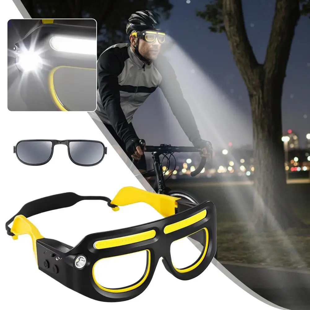 

Motion Sensor Rechargeable LED Safety Glasses Headlight Multifunctional Headlamp For Outdoor Working Riding Night Fishing