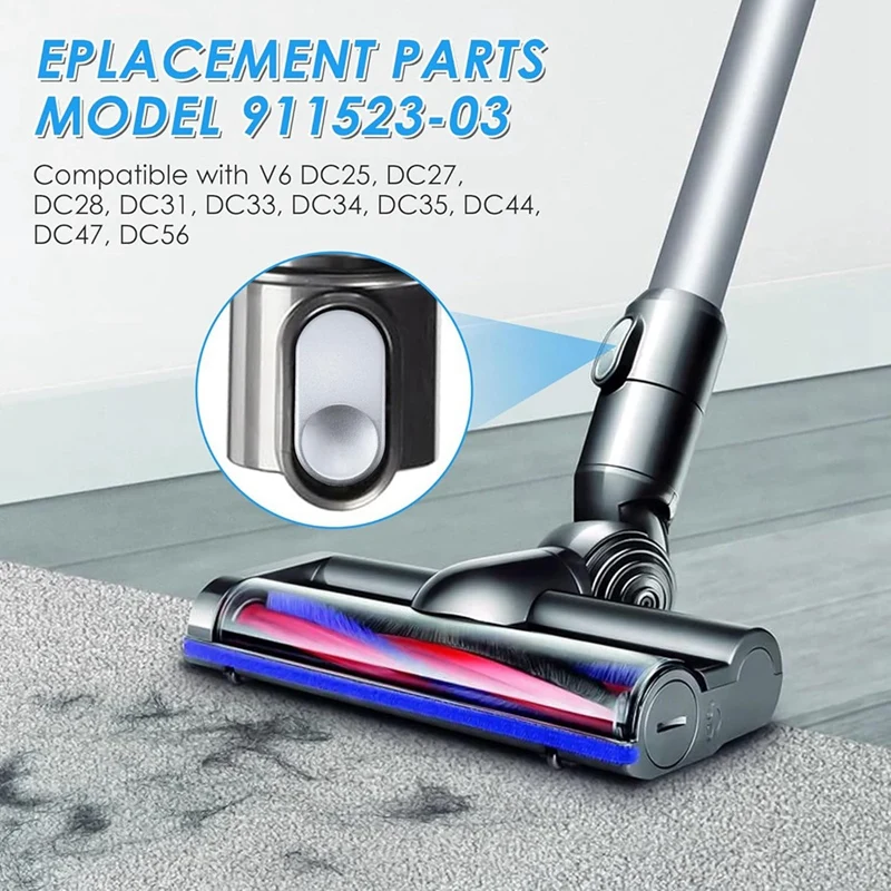 AT17 Slilver Tool Catch for Dyson V6 DC25، DC27، DC28، DC31، DC33، DC34 قطع غيار المكنسة الكهربائية - موديل 911523 -03