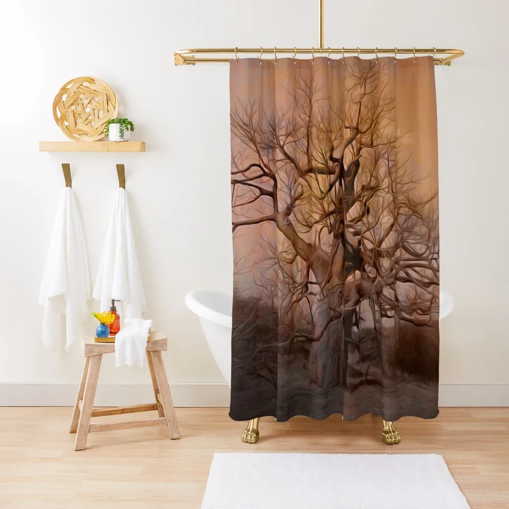 

BAOBAB TREE Shower Curtain Anime Bathroom Modern Showers For Bathroom Window Waterproof Shower And Anti-Mold Curtain