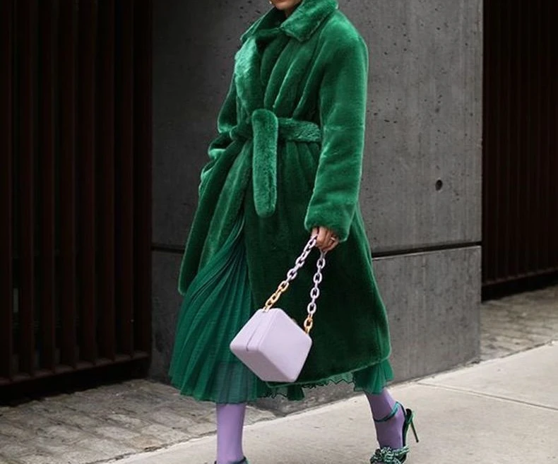 

Long Coat Thickened Autumn and Winter Coat Women's Slim Fit Plush