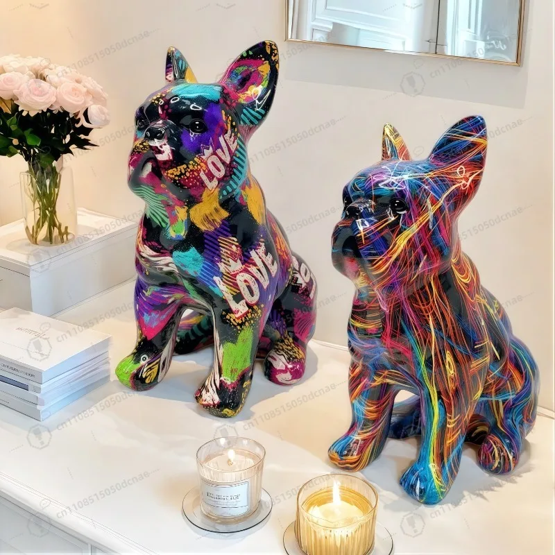 

Бульдог, украшение для дома, винного шкафа, офисные настольные аксессуары, оптовая продажа, ветровая кукла