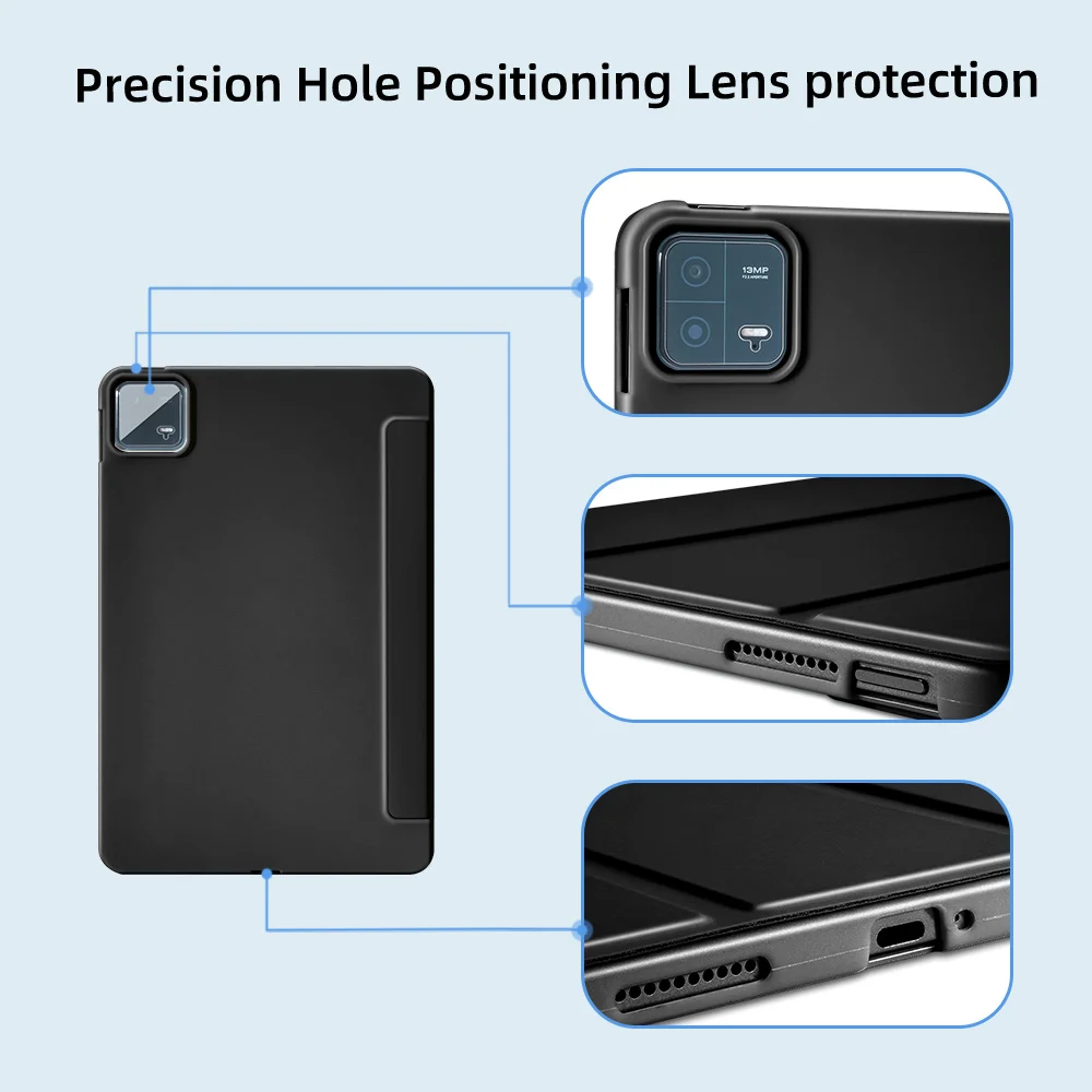 حافظات الكمبيوتر اللوحي لـ Xiaomi Mi Pad 5/6 5 6 Pro 11in 7 7pro 11.2 لـ 2024 6S Pro 12.4in دعم المغناطيسي شحن Funda حافظات الكمبيوتر اللوحي