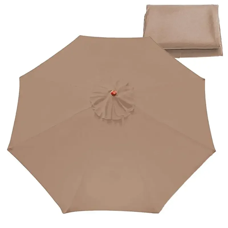 Patio Umbrella Replacement Canopy Fabric Garden Parasol Canopy Replacement Cover for 3m 8 Bones  UV Block Outdoor Sun Umbrella