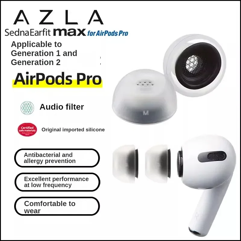 

AZLA SednaEarfit Max для AirPods Pro, настоящие беспроводные Bluetooth-наушники, сменный чехол для наушников