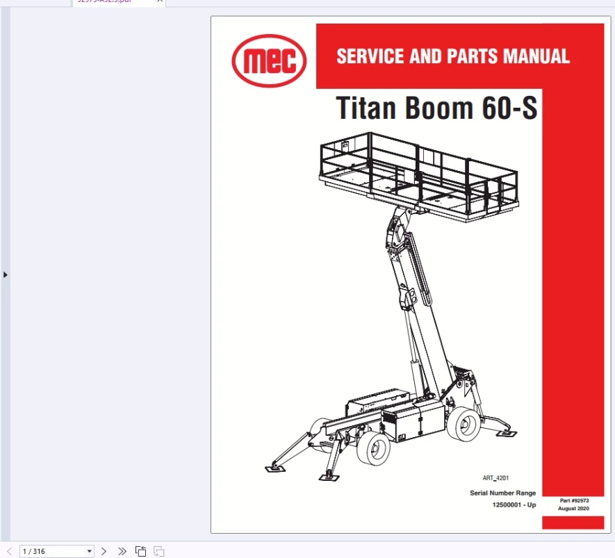 

AutoDVD MEC Forklift 5.71 GB Operator Service & Parts Manual, Schematic Update 2025