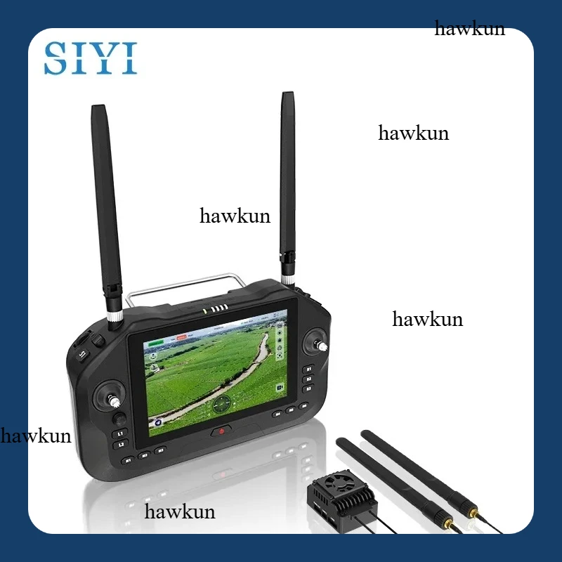 SIYI UniRC 7/7 Pro Station au sol portable double fréquence 7 pouces 1080P 40KM gamme contrôleur intelligent pour robotique UAV UGV USV