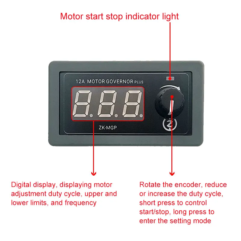 Mini Brush Motor Driver 5v 12v 24v 12A PWM DC Motor Speed Controller Start Stop Speed  Soft Start Regulator For Brushed Motor