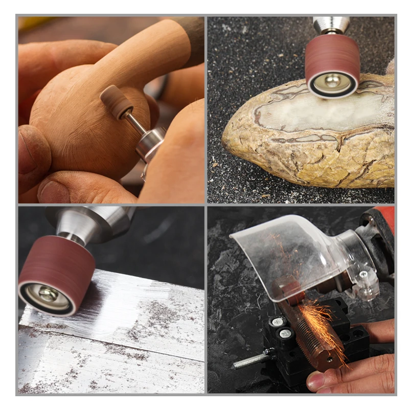 XCAN 120-teiliges Schleiftrommelset # 60 # 80 # 120 # Schleifband mit 320er Körnung und 1/8'' Sanddornen für Dremel-Rotationswerkzeug – Detail 7
