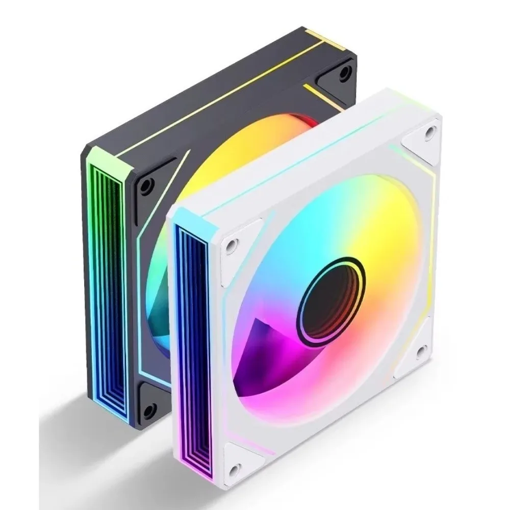 Geräuschloser 120mm PC-Gehäuselüfter PWM 4-Pin Computer-Kühllüfter Leiser ARGB-Computerlüfter Wasserkühlung – Detail 6