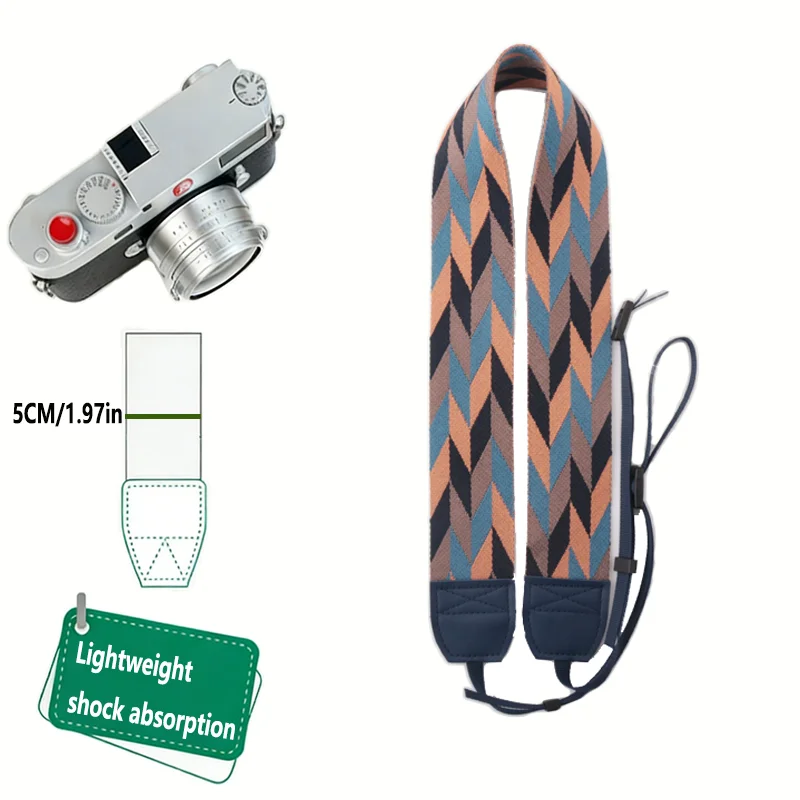 Portable Camera Strap Adjustable Cotton Leather Camera Shoulder Neck Strap Belt For Sony/ Nikon Camera Belt For DSLR Digital SLR