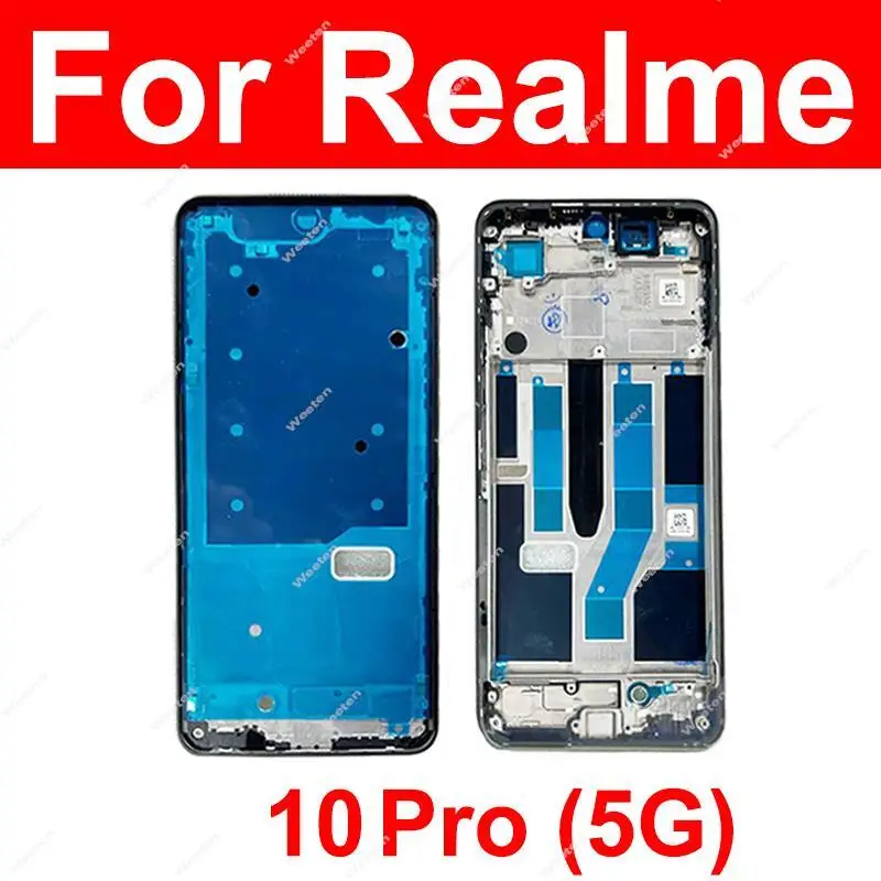 

Чехол для передней рамы среднего размера для Realme 10 Pro, детали для передней рамы среднего размера