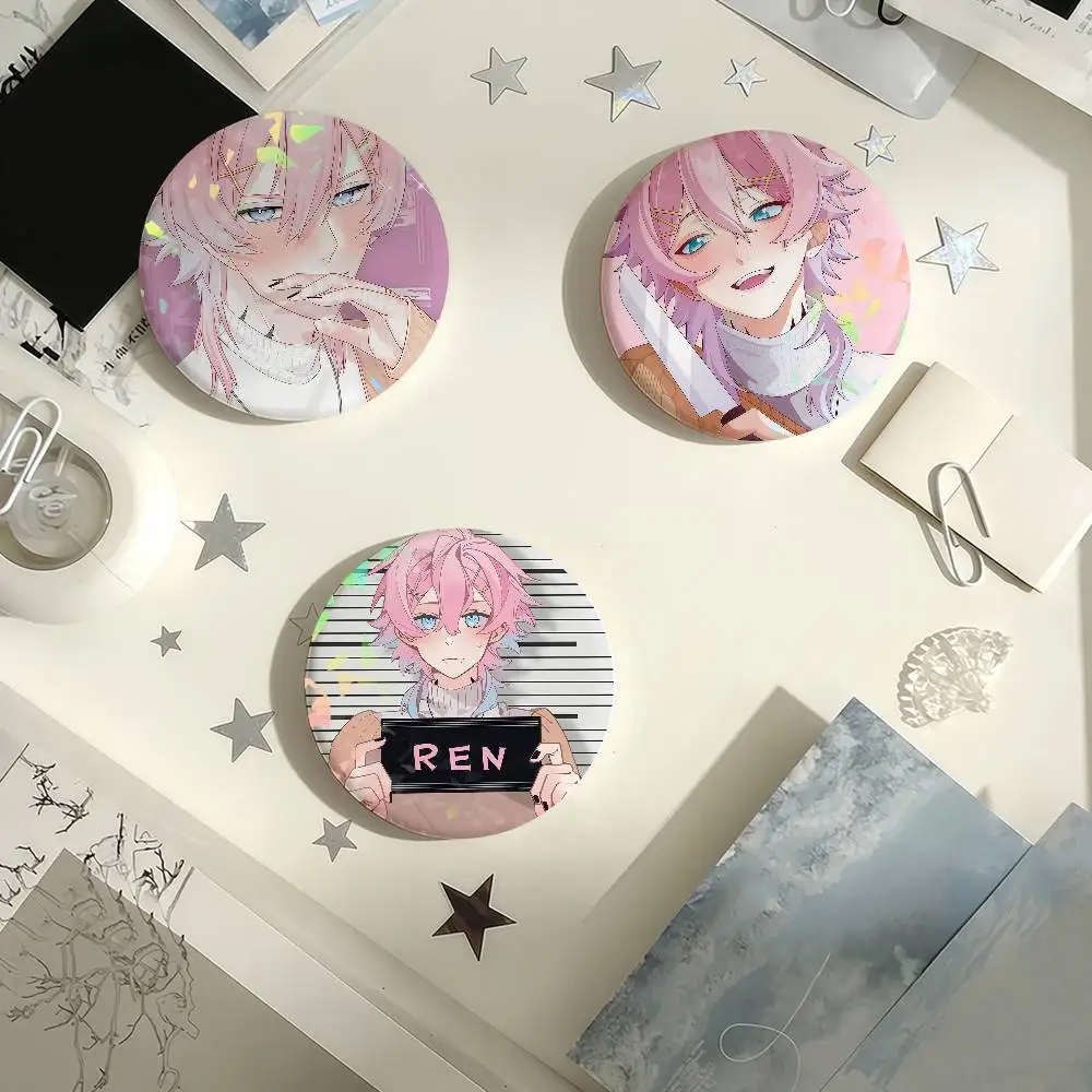 14 Days With You Ren Laser Badge Creative Pins Brooch for Bag Clothes Hat Decor Gifts Fans Collect