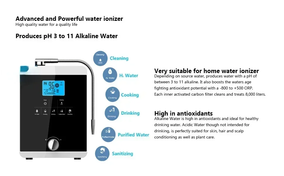 

Alkaline Water Ionizer Machine Kangen hydrogen water machine