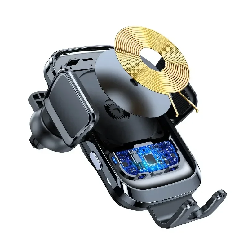 New bracket mobile phone popular multi-function fast charging automatic sensor car 15w magnet magnetic wireless car charger