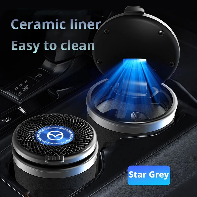 

2025 Multi-purpose Car LED Ashtray For Mazda 2 3 6 5Atenza CX30 CX90 CX60 CX50 MX30 CX3 CX5 MX High-end Car Interior Accessories