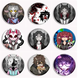 Horror Game Creepypasta Soft Button Pin Ticci Toby Game Character Anime Brooch Badge Bag Decor Accessories Fans Gifts