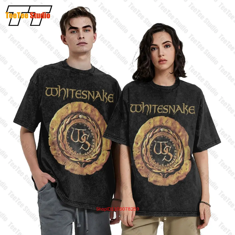 Whitesnake 1987 Logo Vintage تي شيرت كبير الحجم ROSI #2