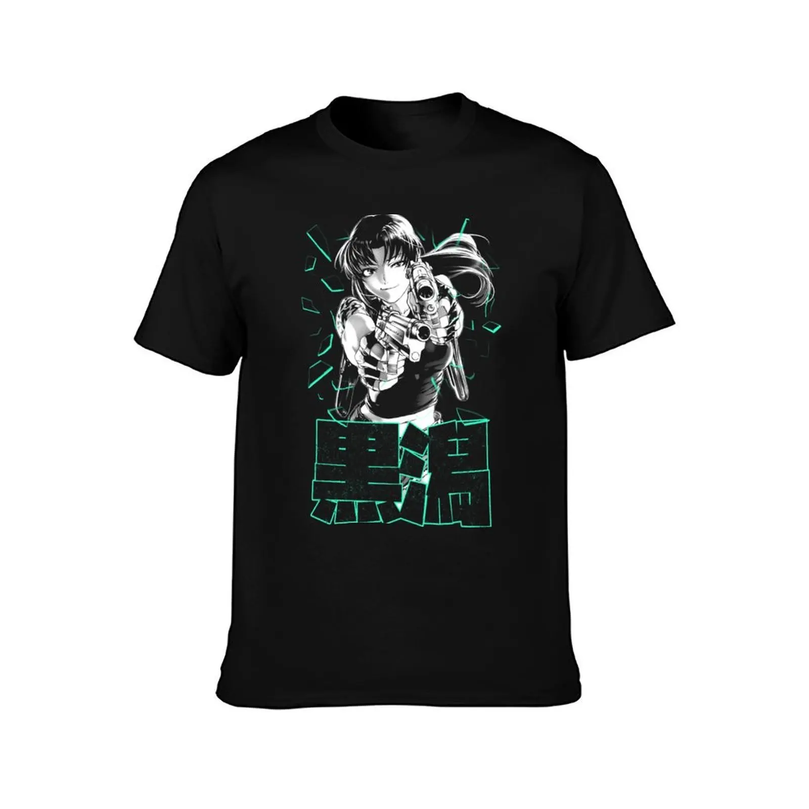 Shattered Revy ANIME MANGA T-Shirt, Summer Casual Cotton Tee, Oversized Streetwear Tops, Vintage Graphic Print, Unisex Men Women