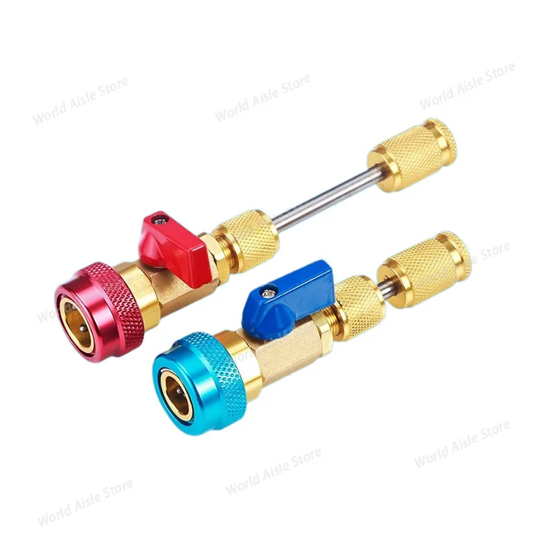 AC Valve Core Wrench for Auto A/C Repair - No Refrigerant Discharge Required, R134a Compatible Tool