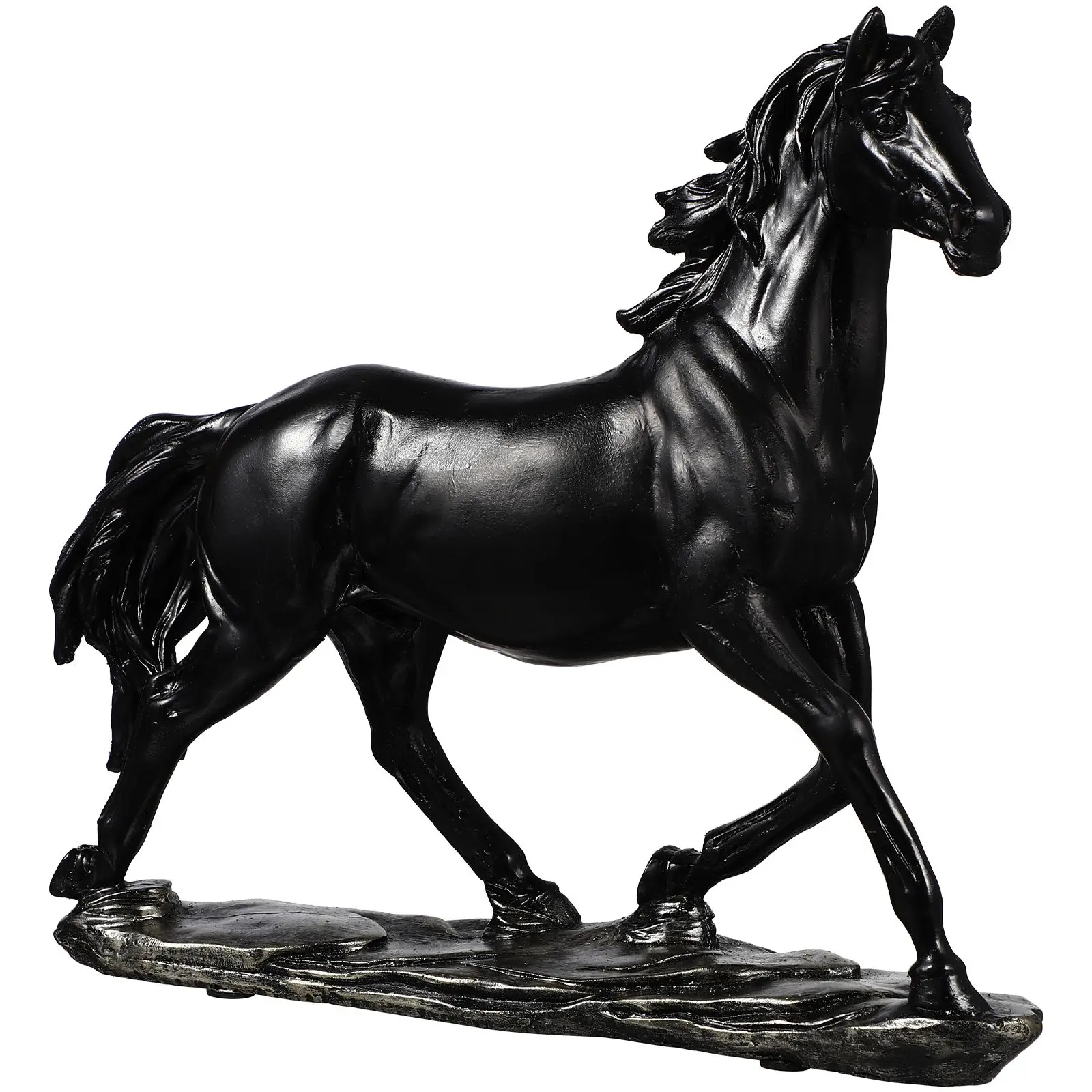 

Resin Horse Model Decorative Statue Home Figurines Sculptures Lifelike Desktop Adornment Artistic Gift Realistic Details Stable